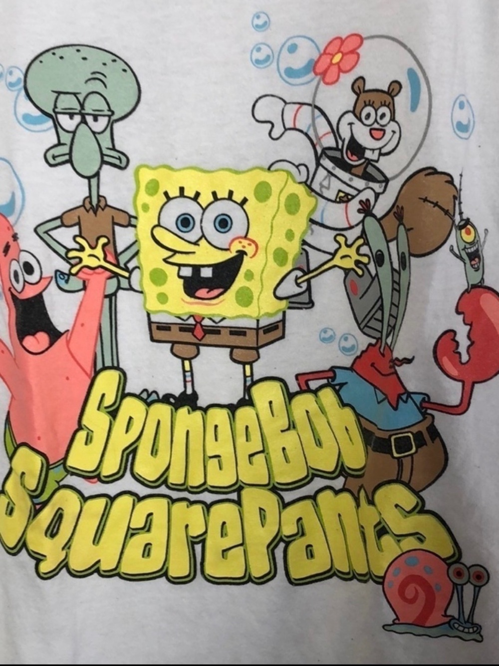 SpongeBob Squarepants Yellow & Multicolor Character Print Tee Unisex